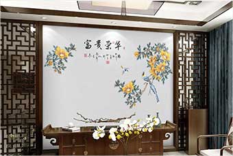 丹东森佰汇航空纤维墙咔（富贵荣华）